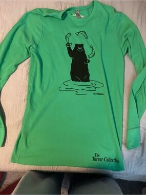 Marushka Green Graphic Long Sleeve Tee